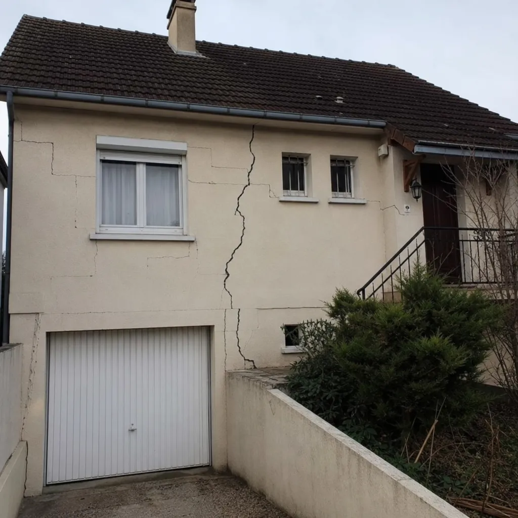 Fissures liées au gypse sur un pavillon de l’est du Val de Marne (94)